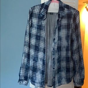 cloth & stone Tops - Cloth and stone blue plaid button up shirt cloth & stone Tops - Cloth and stone blue plaid button up shirt
